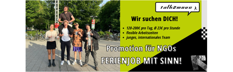 Reisejob mit SINN - verdiene 5000€ in 5 Wochen mit NGO PROMO! Flexibles Startdatum ab 18 Jahren!