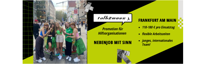 20€/Stunde: Sozialer Nebenjob für Soziale Socken (m/w/d) - Promotion für NGOs in FRANKFURT!