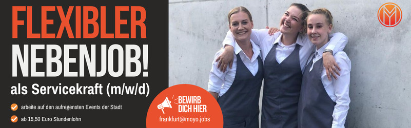 Nebenjob: Servicekraft (m/w/d) im Raum Frankfurt am Main